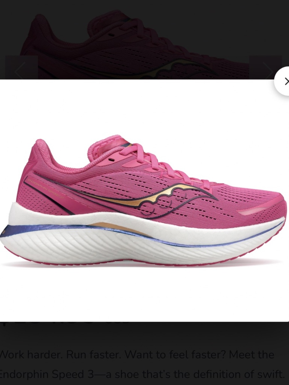 Saucony Endorphin Speed 3 Running Shoes Women's Sz 8 S10756-40 Prospect Quartz